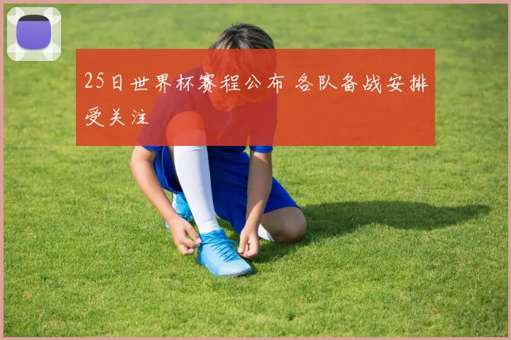 25日世界杯赛程公布 各队备战安排受关注
