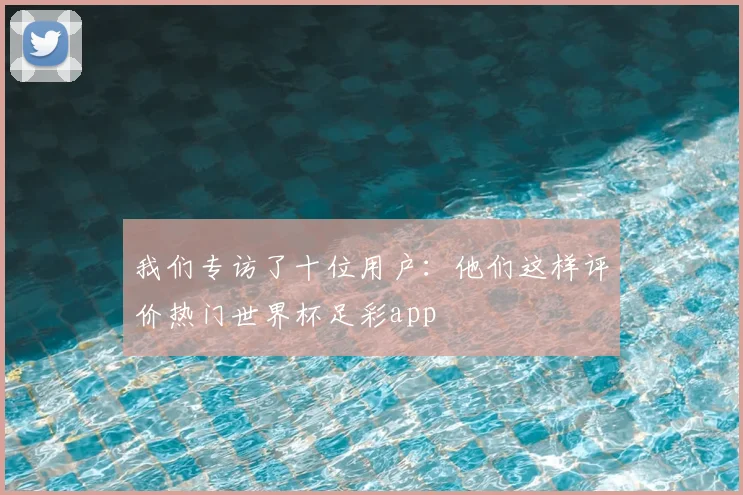 我们专访了十位用户:他们这样评价热门世界杯足彩app