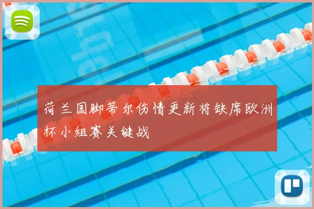 荷兰国脚蒂尔伤情更新将缺席欧洲杯小组赛关键战